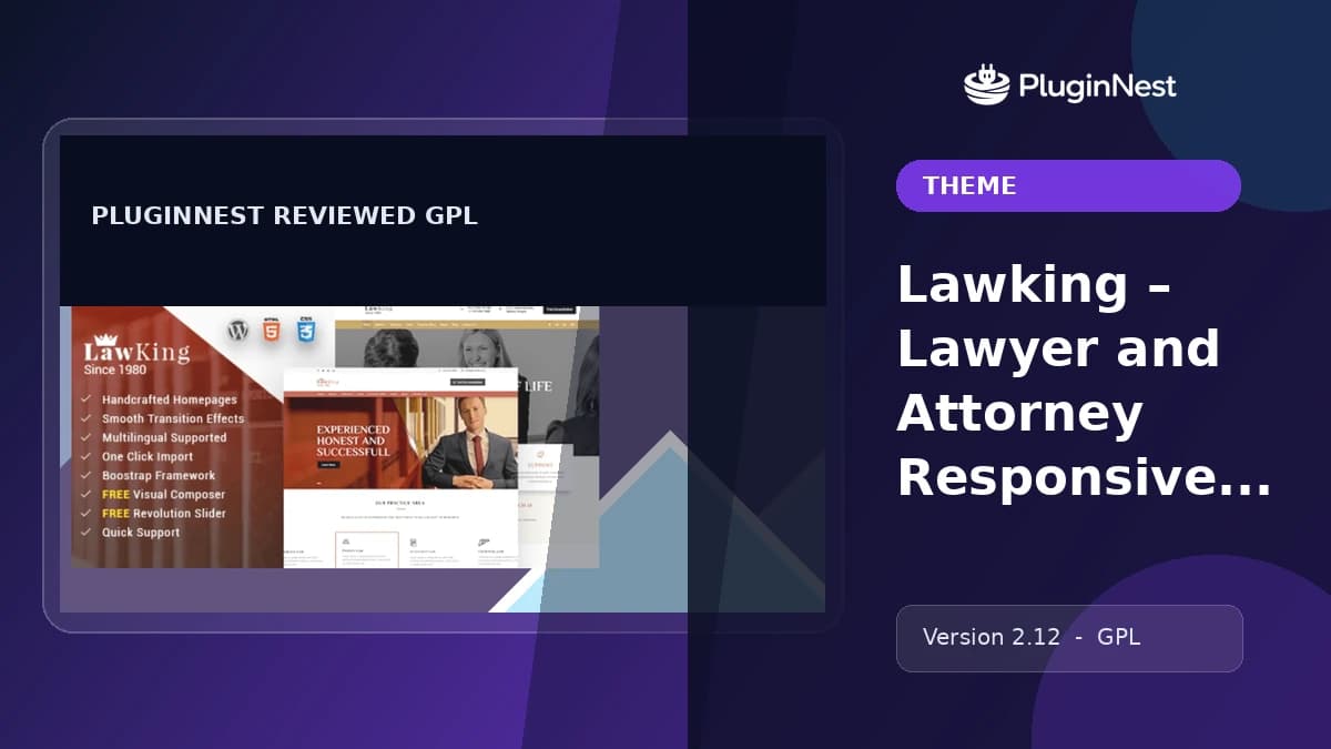 Lawking – Lawyer and Attorney Responsive WordPress Theme product cover
