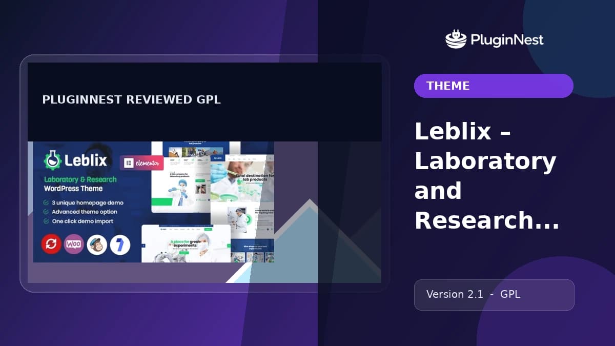 Leblix – Laboratory and Research WordPress Theme product cover