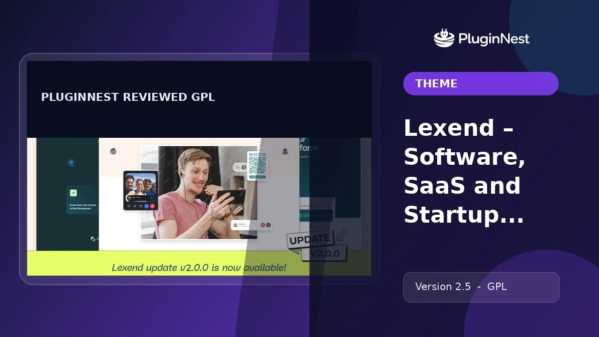 Lexend – Software, SaaS and Startup WordPress Theme product cover