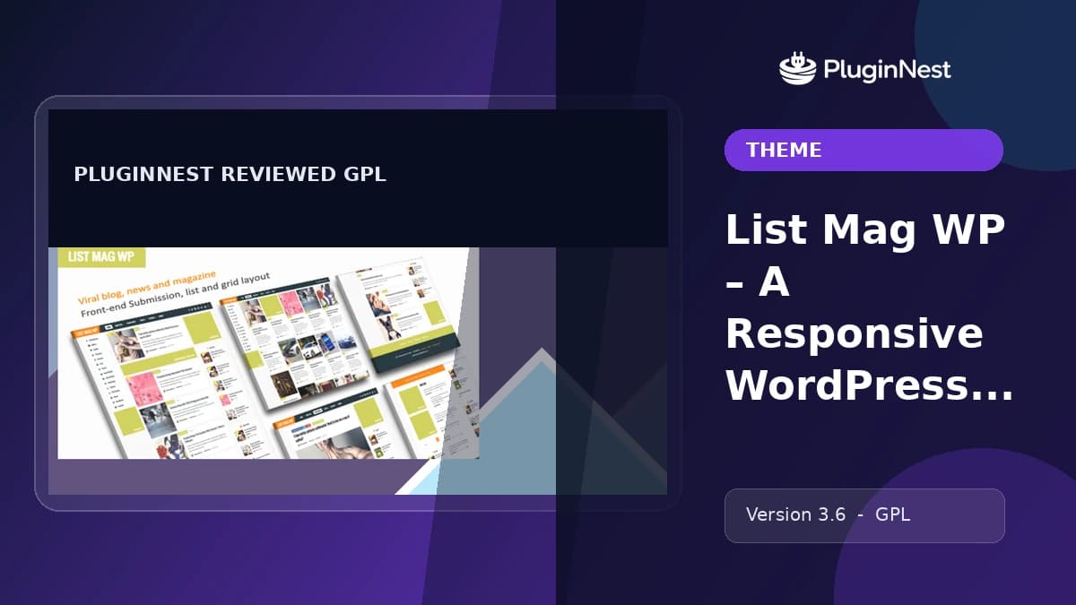 List Mag WP – A Responsive WordPress Blog Theme product cover