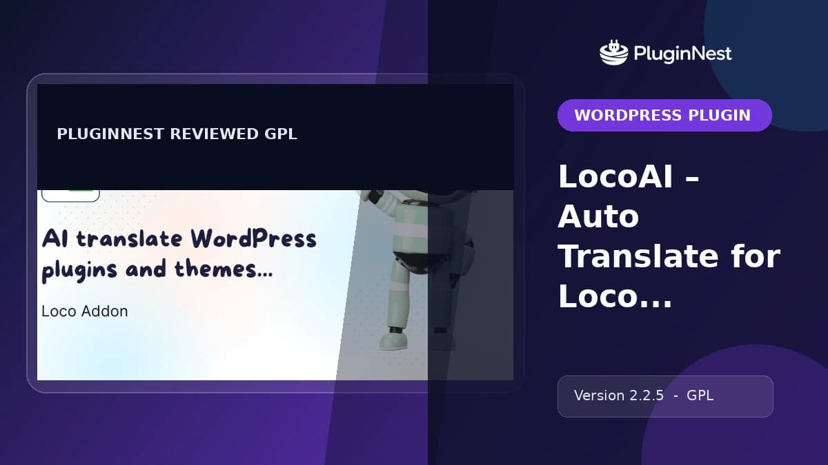 LocoAI – Auto Translate for Loco Translate product cover