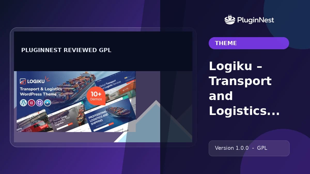 Logiku – Transport and Logistics WordPress Theme product cover