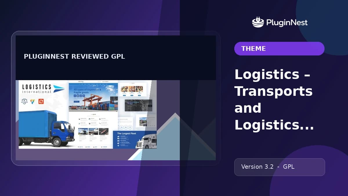 Logistics – Transports and Logistics WordPress Theme product cover