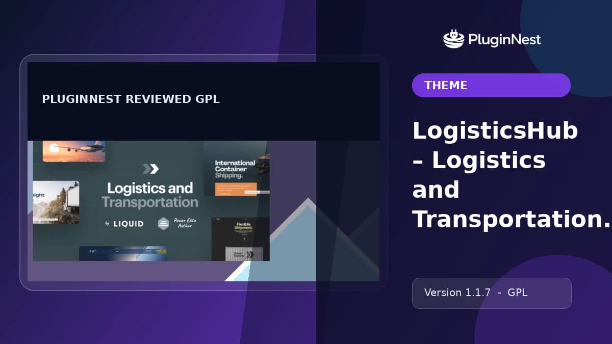 LogisticsHub – Logistics and Transportation WordPress Theme product cover