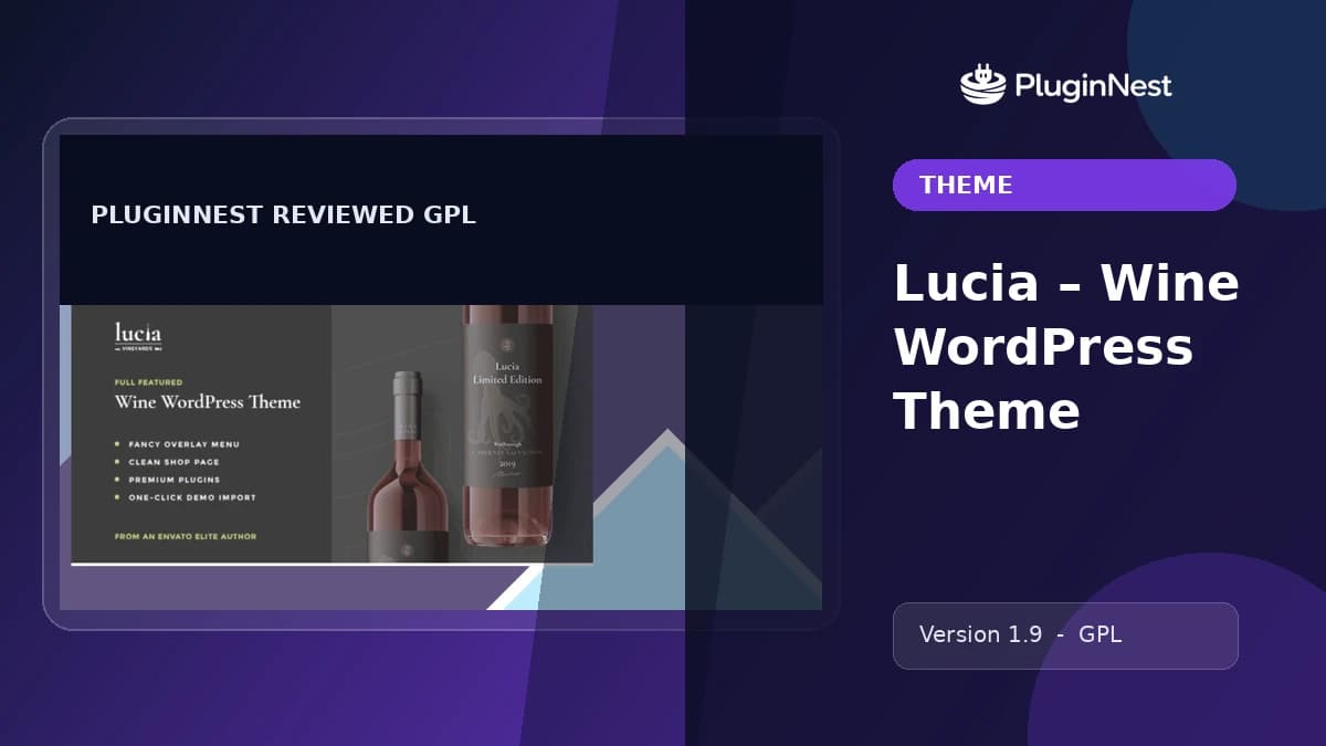 Lucia – Wine WordPress Theme product cover