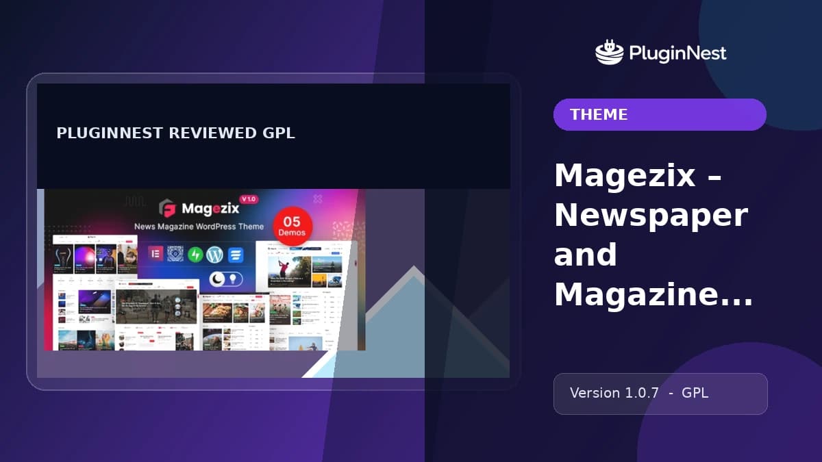 Magezix – Newspaper and Magazine WordPress Theme product cover