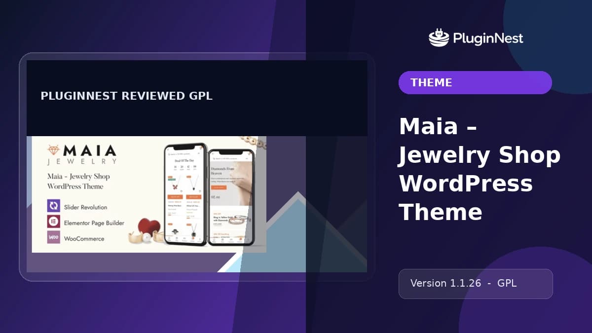 Maia – Jewelry Shop WordPress Theme product cover