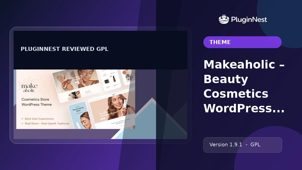Makeaholic – Beauty Cosmetics WordPress Theme product cover