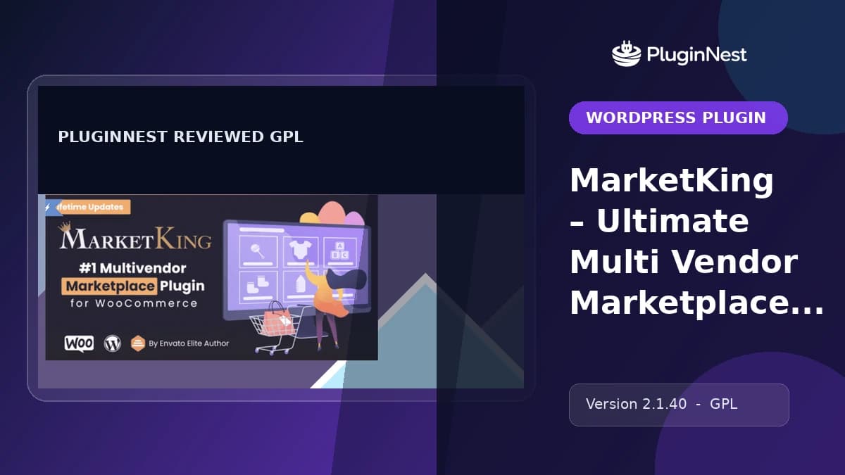 MarketKing – Ultimate Multi Vendor Marketplace Plugin for WooCommerce product cover