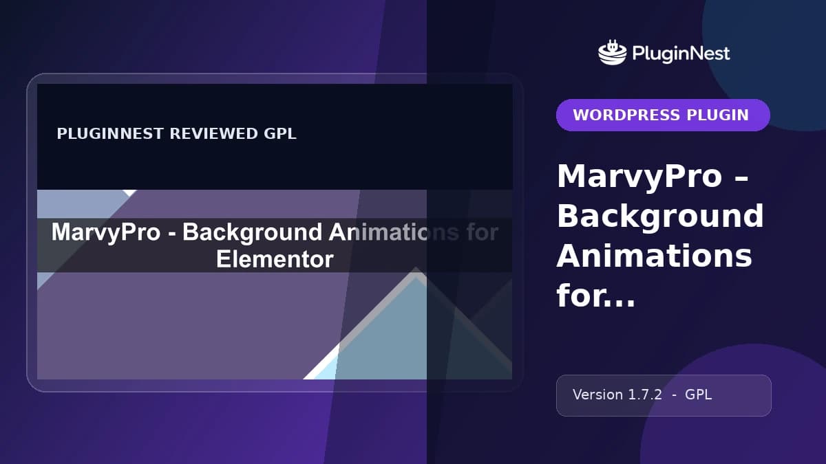 MarvyPro – Background Animations for Elementor product cover