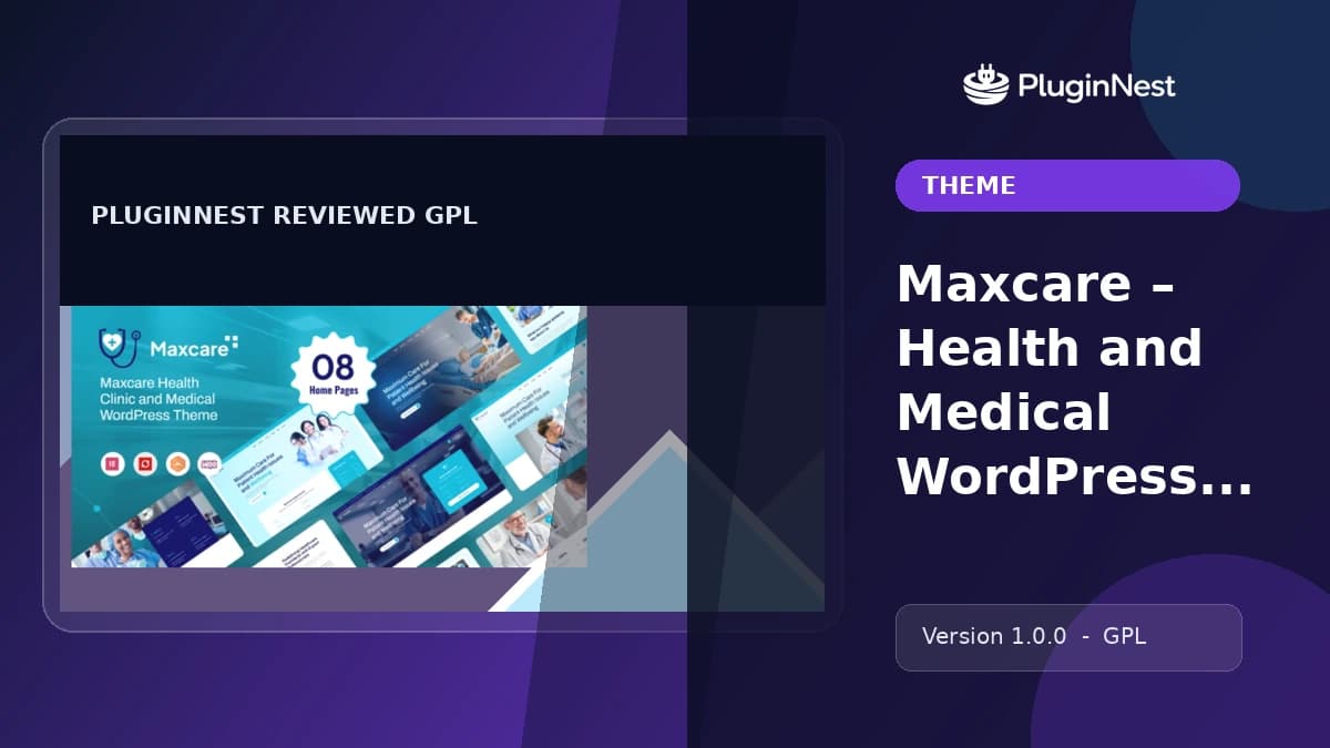 Maxcare – Health and Medical WordPress Theme product cover