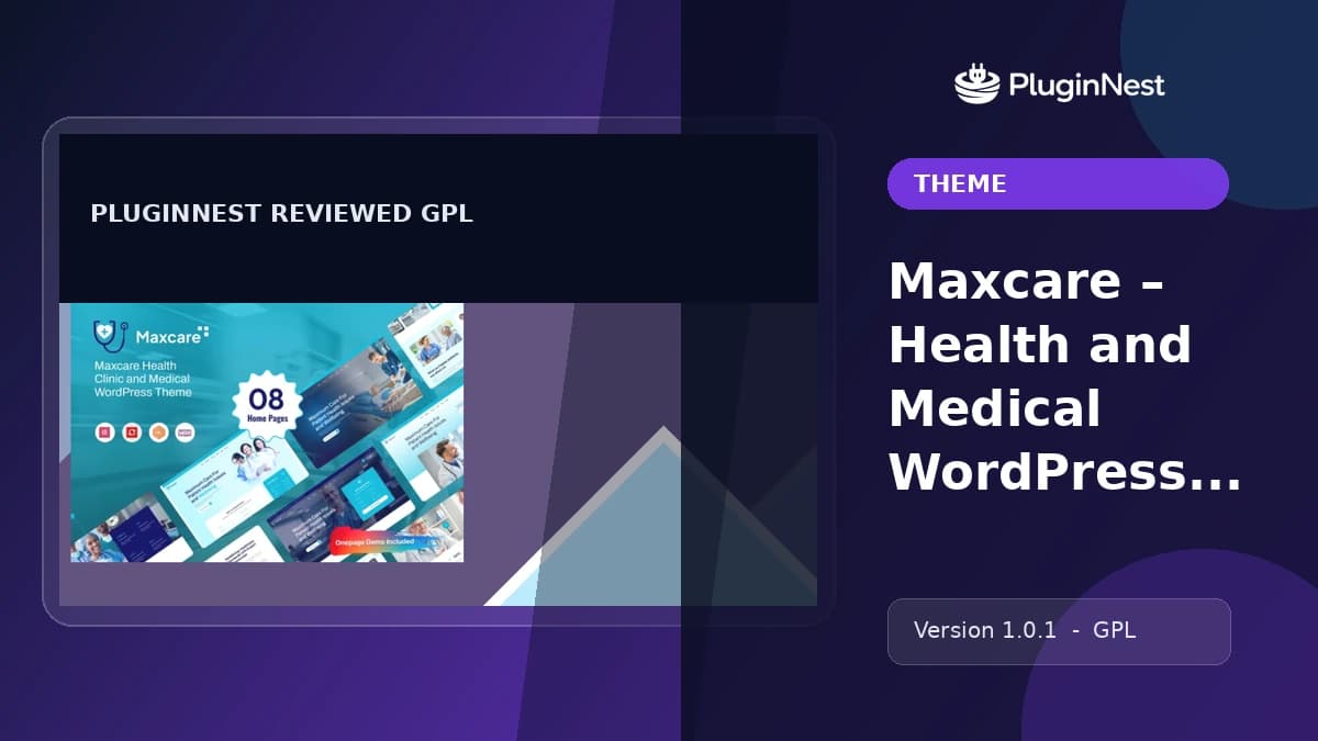 Maxcare – Health and Medical WordPress Theme product cover