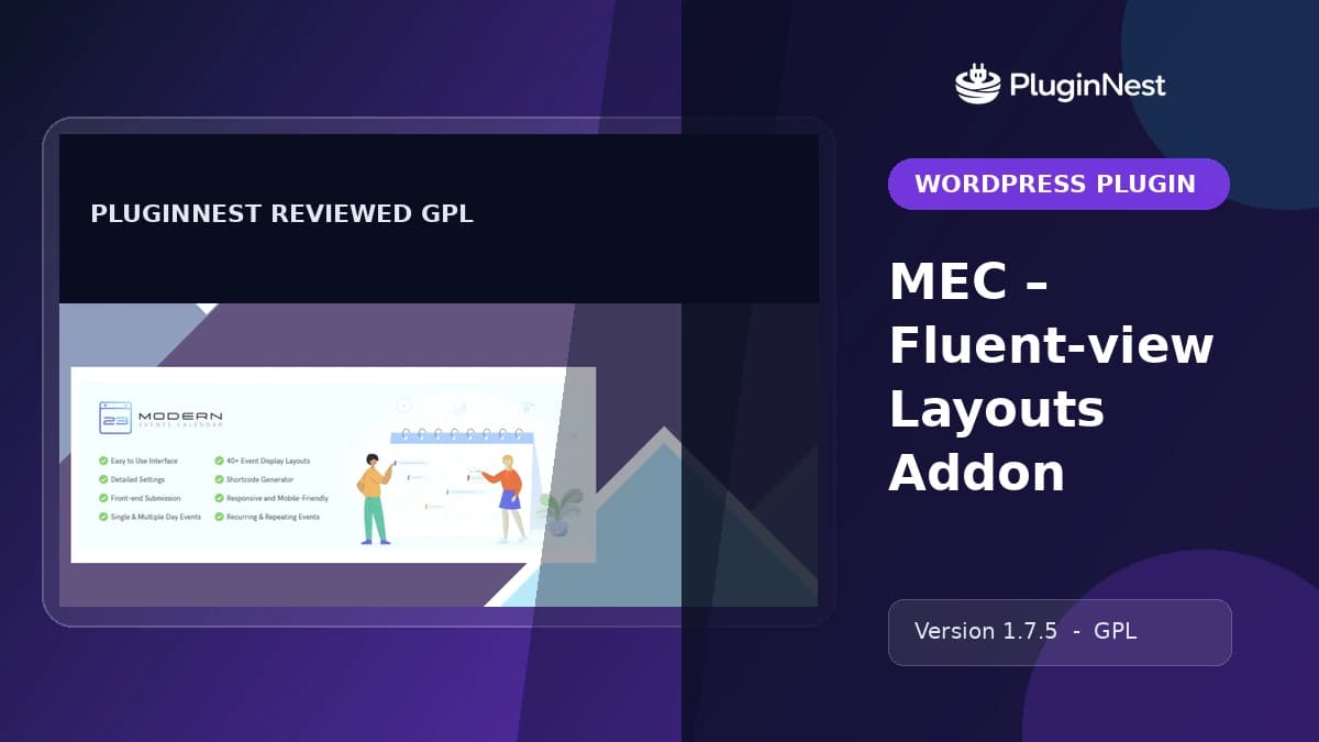 MEC – Fluent-view Layouts Addon product cover