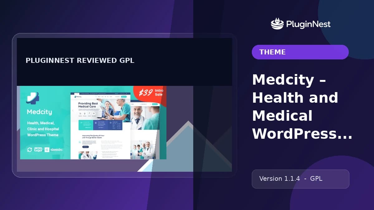 Medcity – Health and Medical WordPress Theme product cover