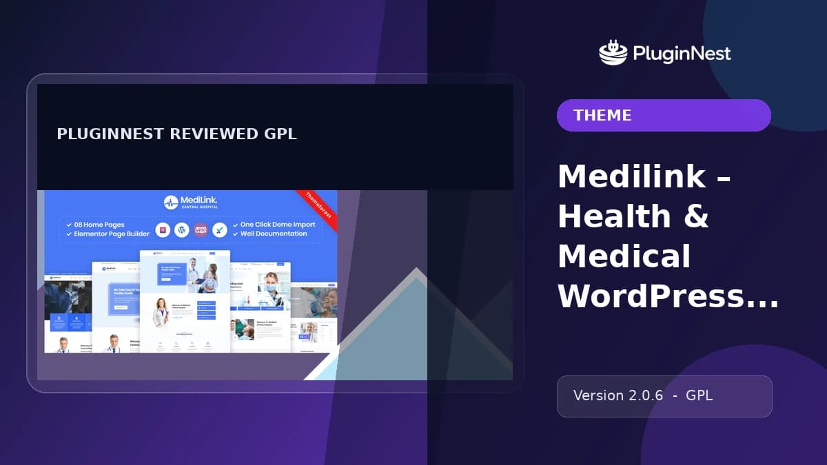 Medilink – Health & Medical WordPress Theme product cover