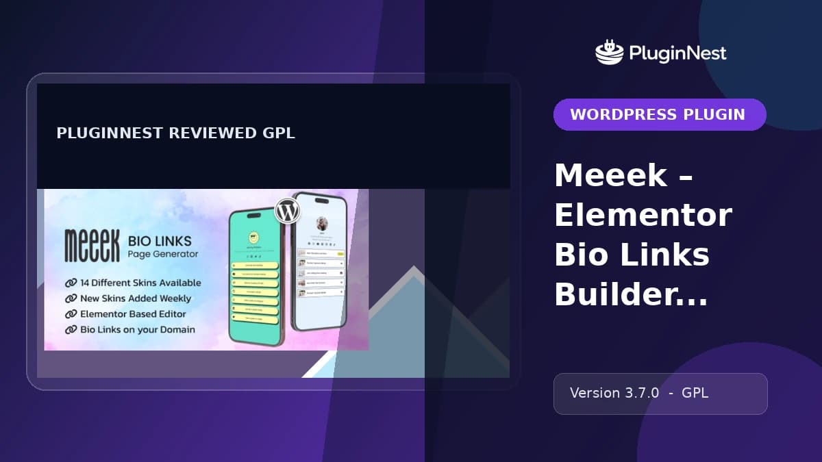 Meeek – Elementor Bio Links Builder for WordPress product cover