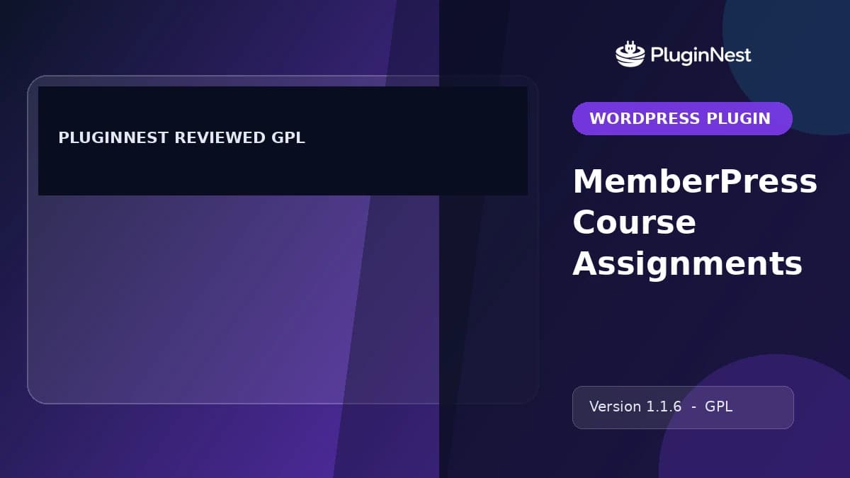 MemberPress Course Assignments product cover
