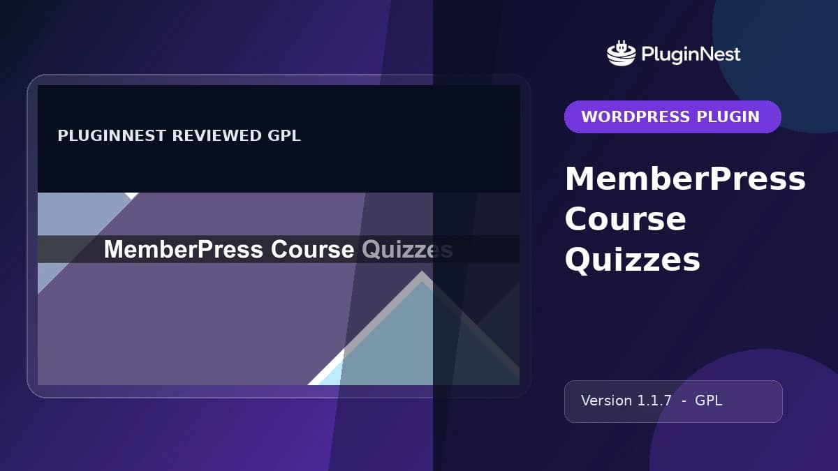 MemberPress Course Quizzes product cover