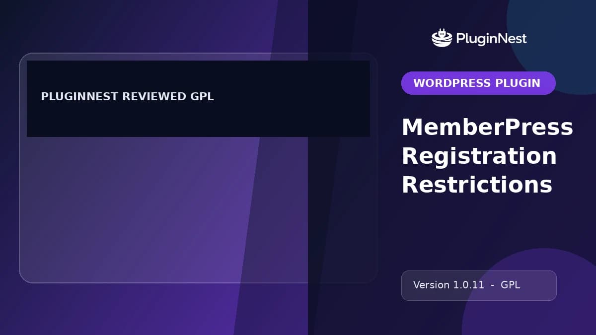 MemberPress Registration Restrictions product cover