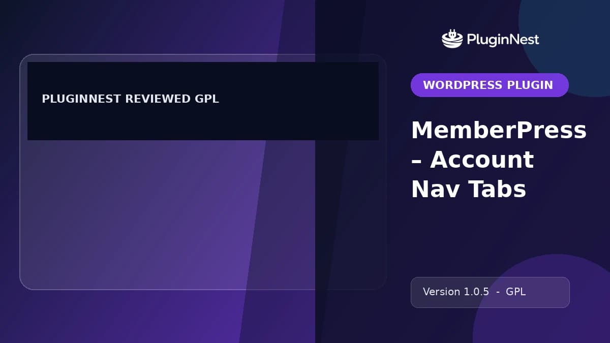 MemberPress – Account Nav Tabs product cover