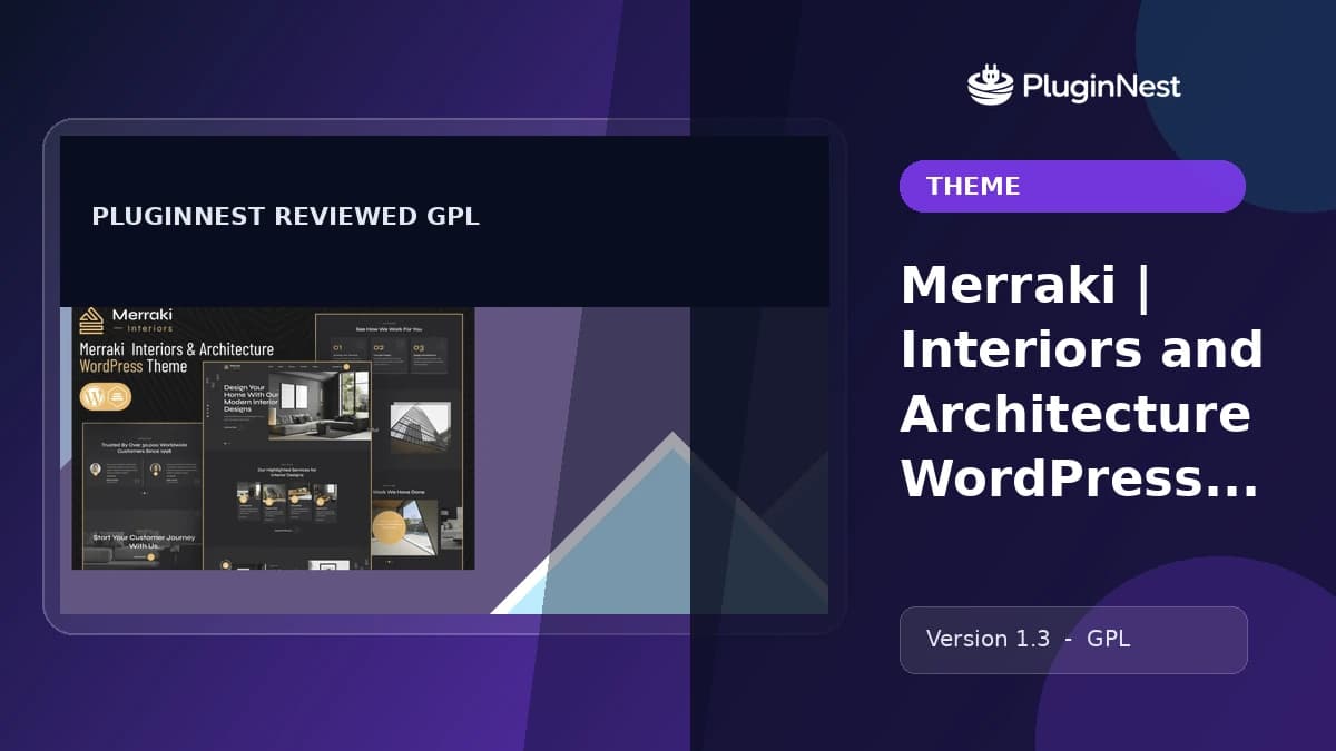 Merraki | Interiors and Architecture WordPress Theme product cover