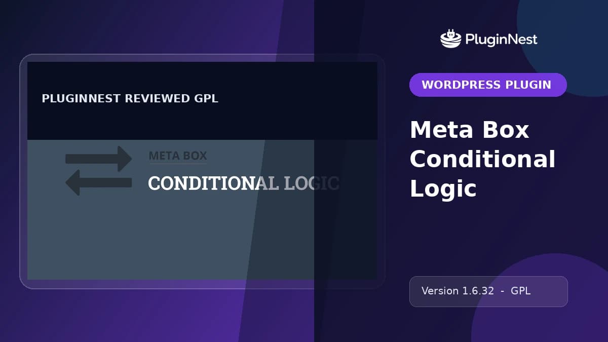 Meta Box Conditional Logic product cover