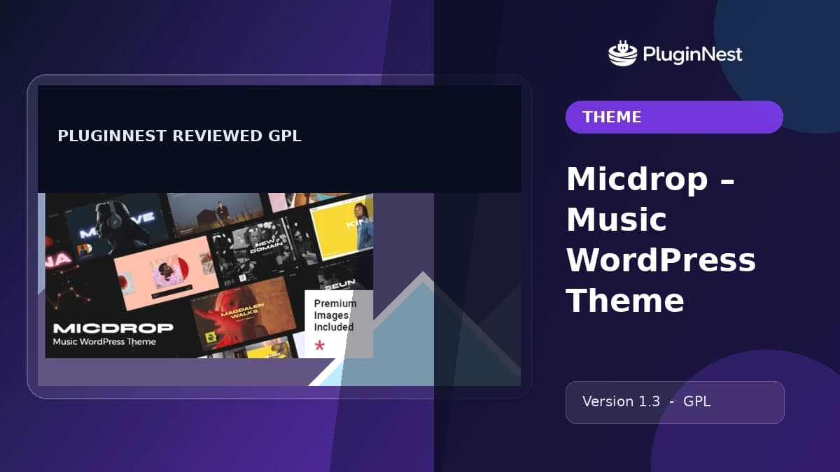 Micdrop – Music WordPress Theme product cover