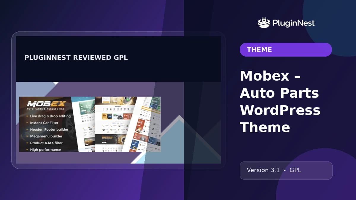 Mobex – Auto Parts WordPress Theme product cover