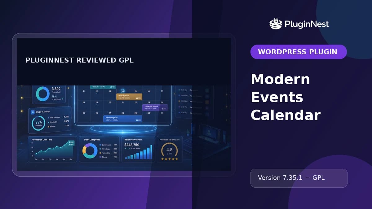 Modern Events Calendar product cover