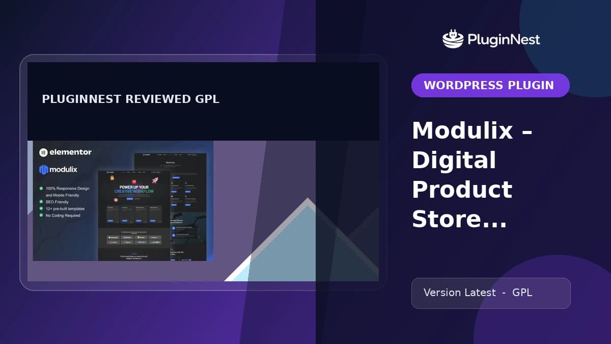 Modulix – Digital Product Store Elementor Pro Template Kit product cover