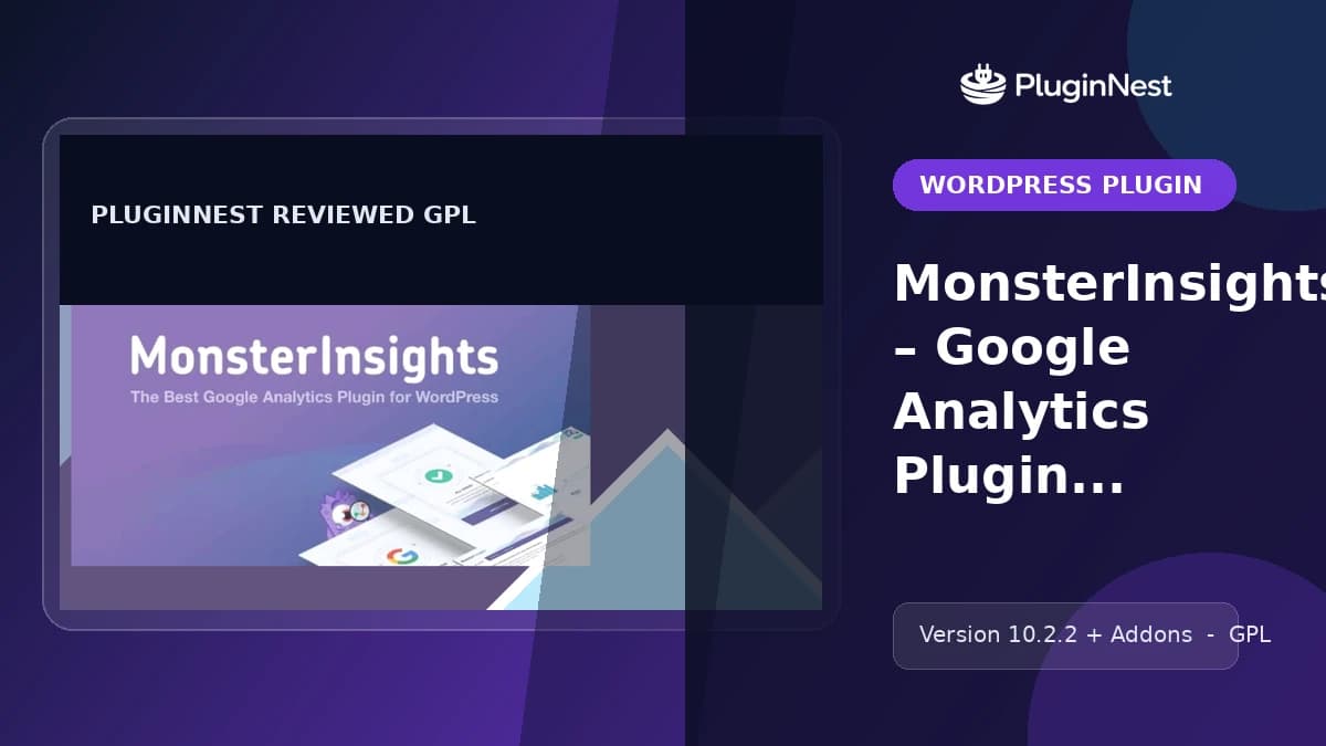 MonsterInsights – Google Analytics Plugin for WP product cover