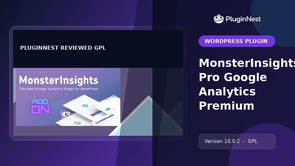 MonsterInsights Pro Google Analytics Premium product cover