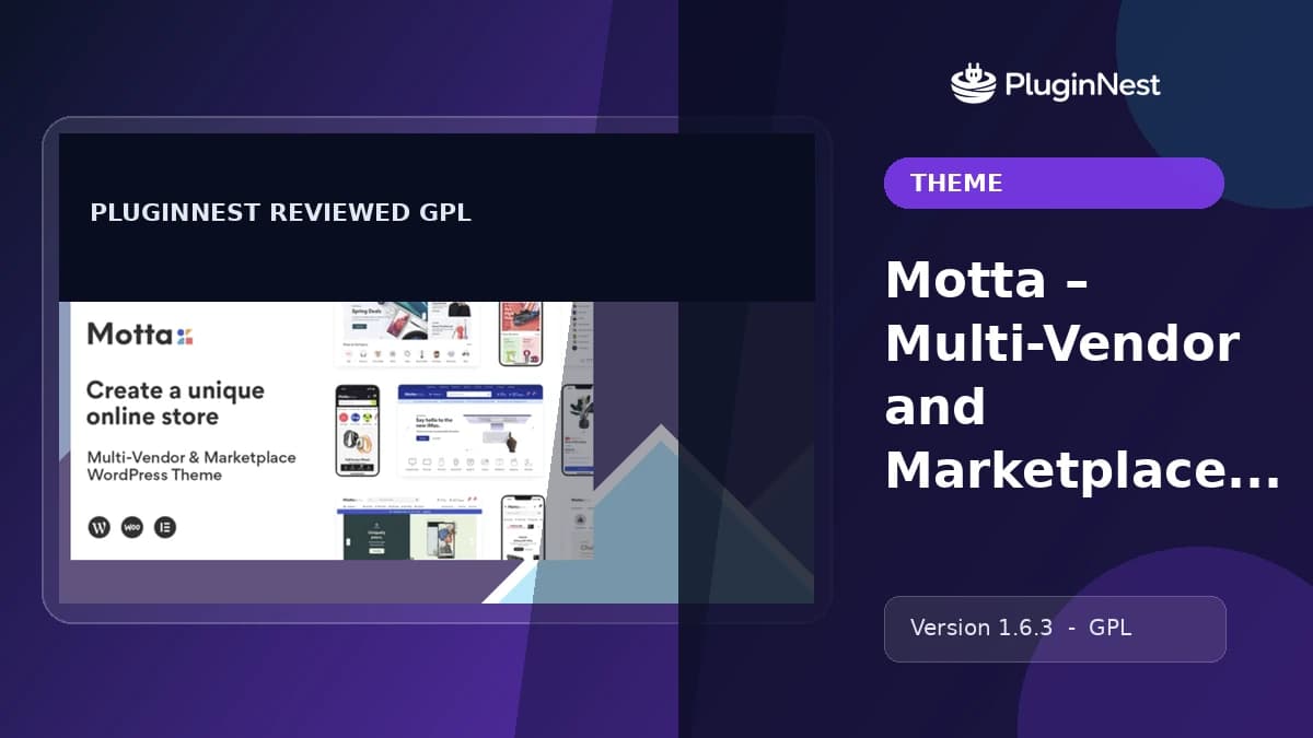 Motta – Multi-Vendor and Marketplace WordPress Theme product cover