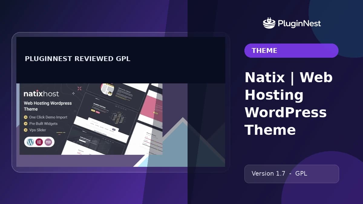 Natix | Web Hosting WordPress Theme product cover