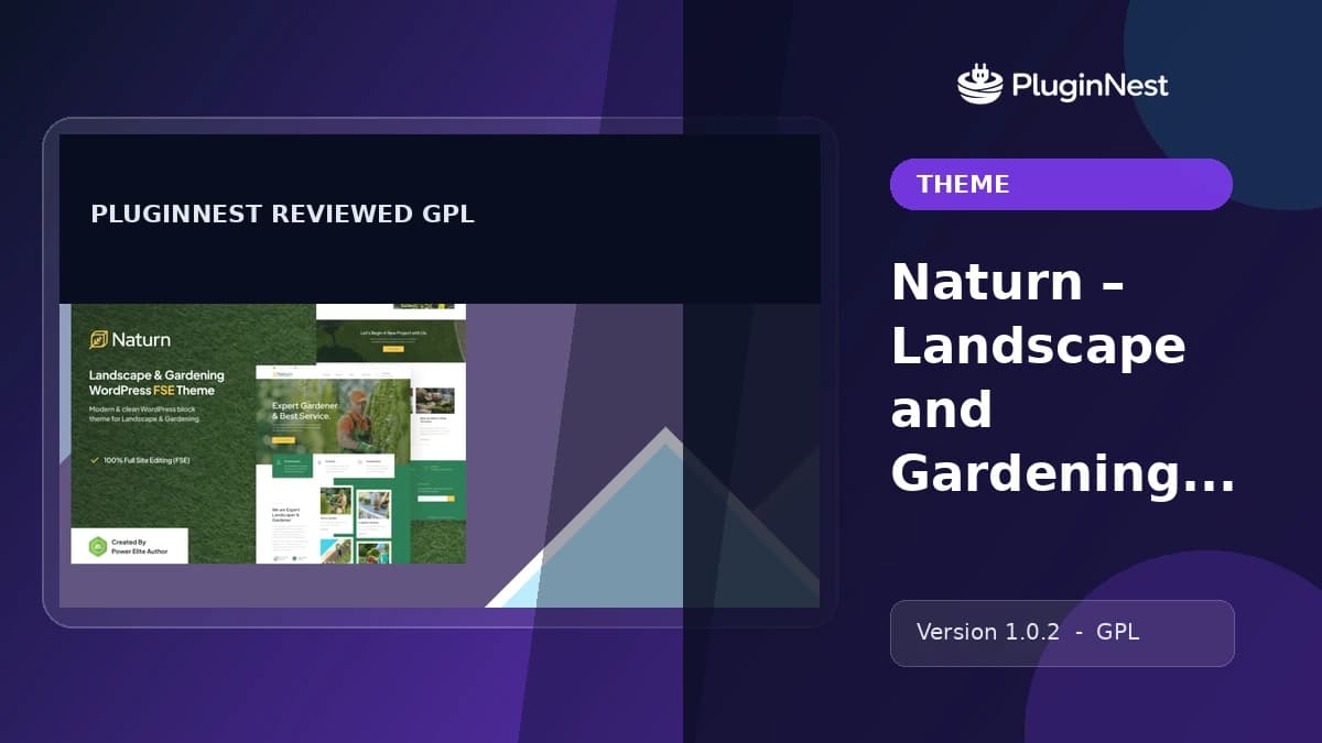 Naturn – Landscape and Gardening FSE WordPress Theme product cover