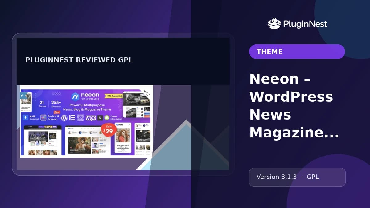 Neeon – WordPress News Magazine Theme product cover