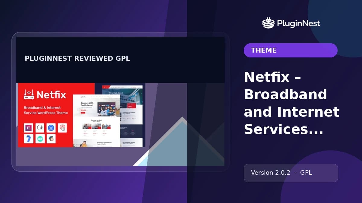 Netfix – Broadband and Internet Services WordPress Theme product cover