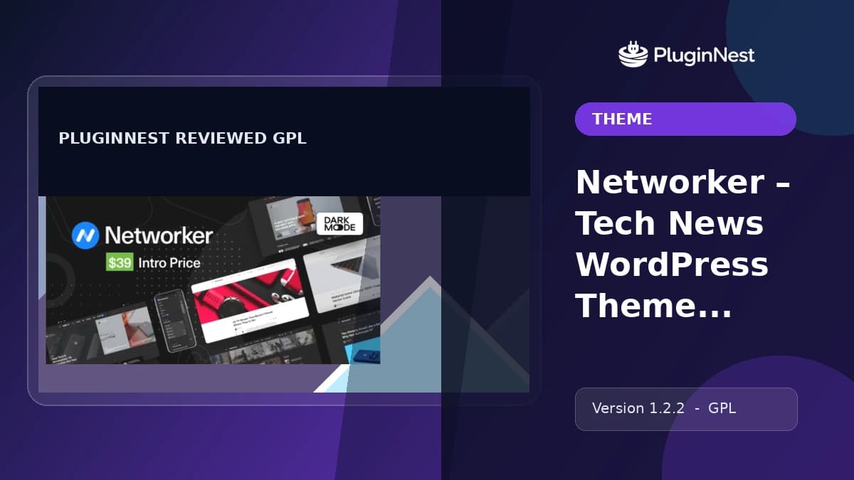 Networker – Tech News WordPress Theme with Dark Mode product cover