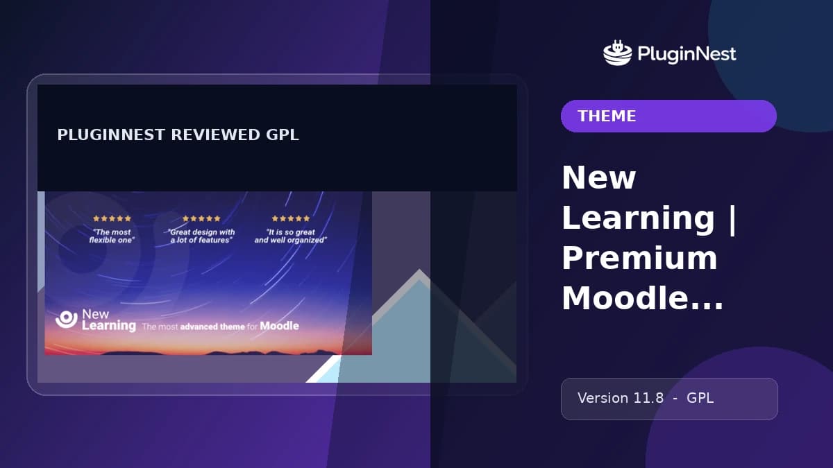 New Learning | Premium Moodle Theme product cover