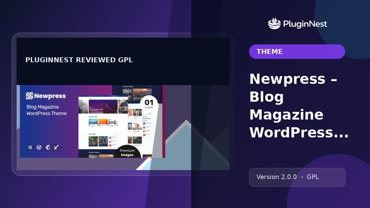 Newpress – Blog Magazine WordPress Theme product cover