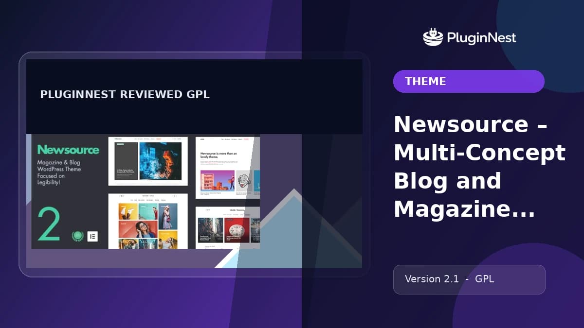Newsource – Multi-Concept Blog and Magazine WordPress Theme product cover