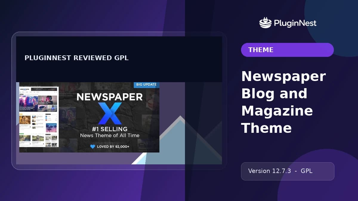 Newspaper Blog and Magazine Theme product cover