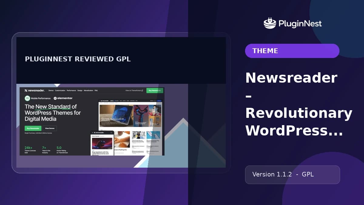 Newsreader – Revolutionary WordPress Theme product cover