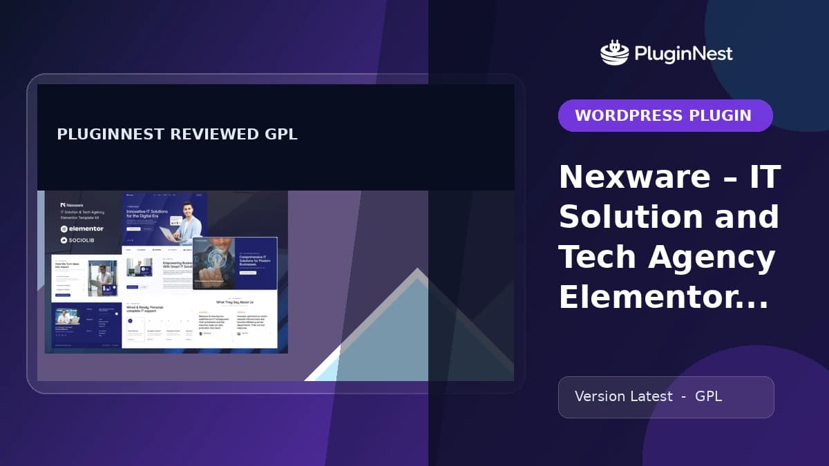 Nexware – IT Solution and Tech Agency Elementor Template Kit product cover