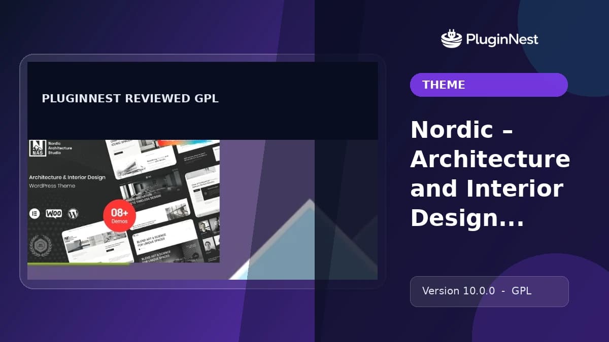 Nordic – Architecture and Interior Design WP Theme product cover
