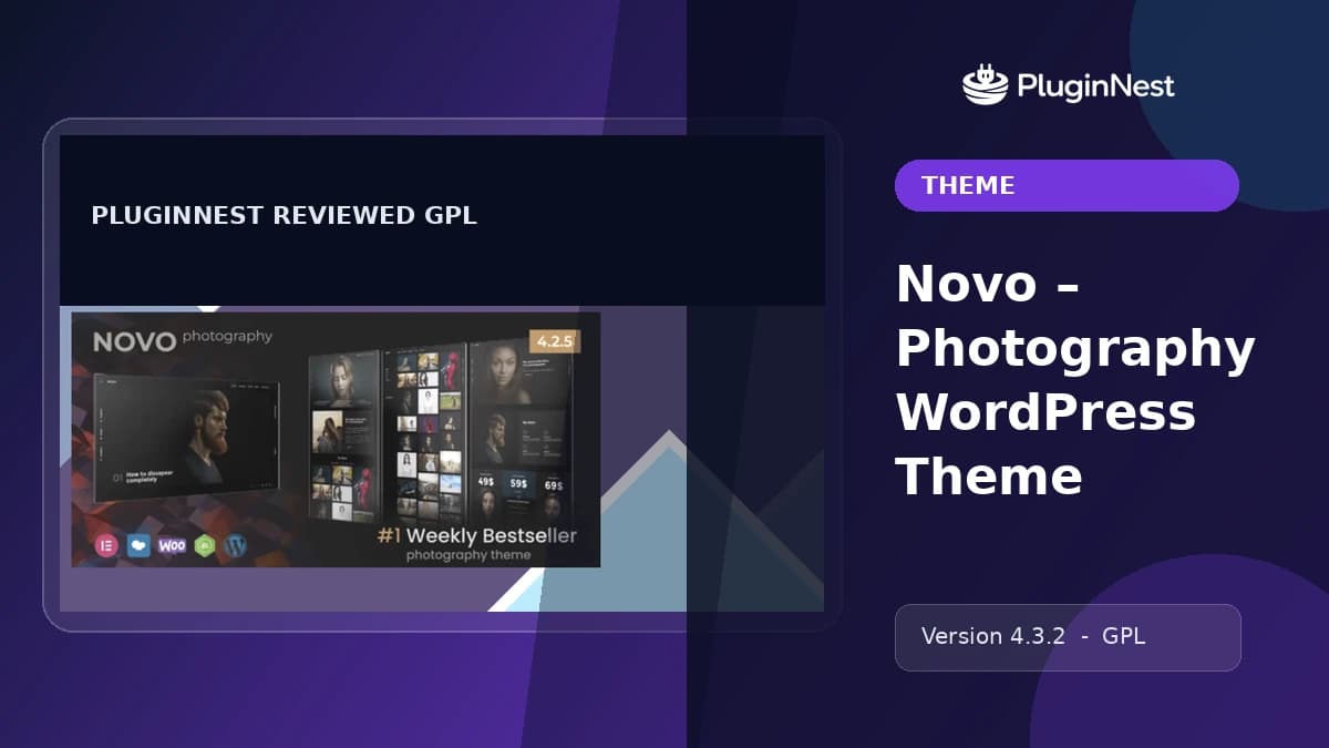 Novo – Photography WordPress Theme product cover