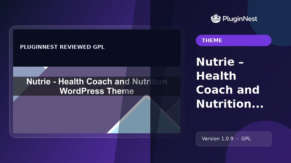 Nutrie – Health Coach and Nutrition WordPress Theme product cover