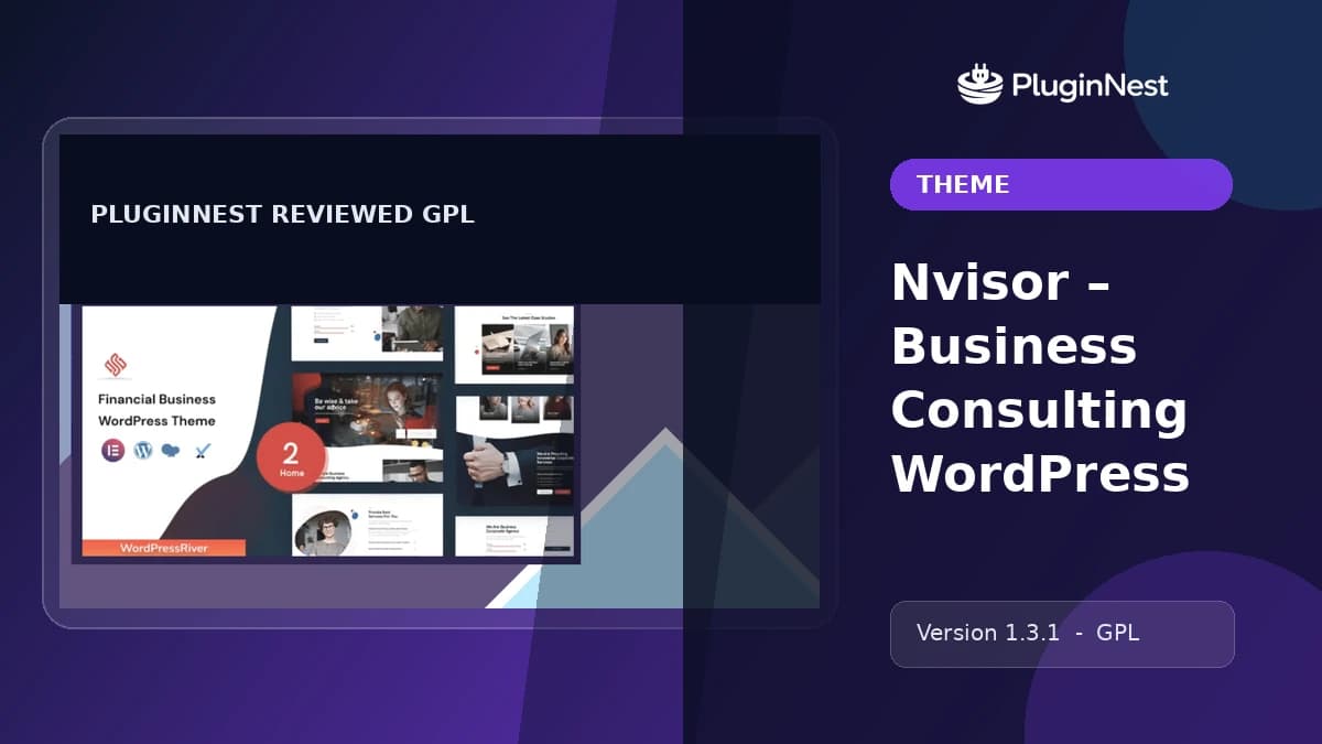 Nvisor – Business Consulting WordPress product cover