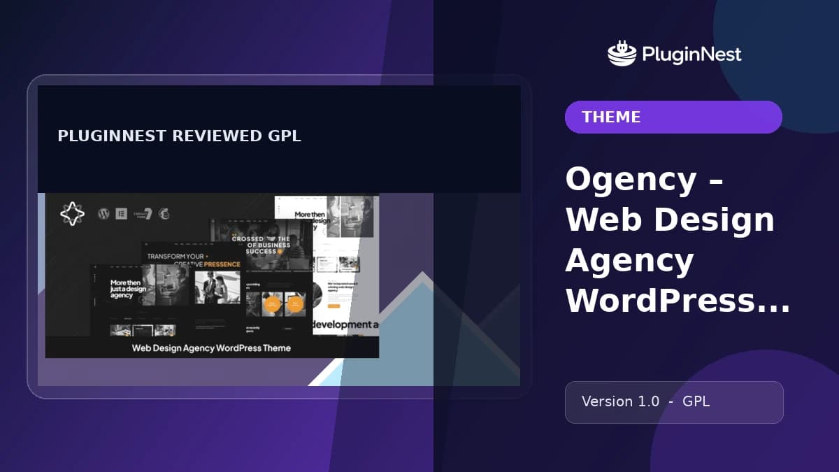 Ogency – Web Design Agency WordPress Theme product cover