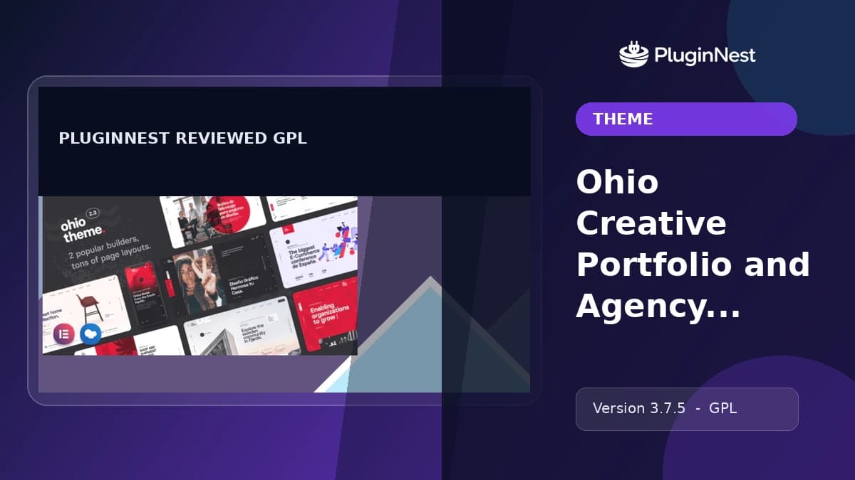 Ohio Creative Portfolio and Agency Theme product cover